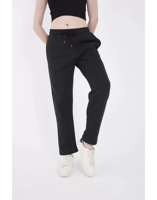 Unisex Üç İplik Basic Eşofman Pantolon - Antrasit