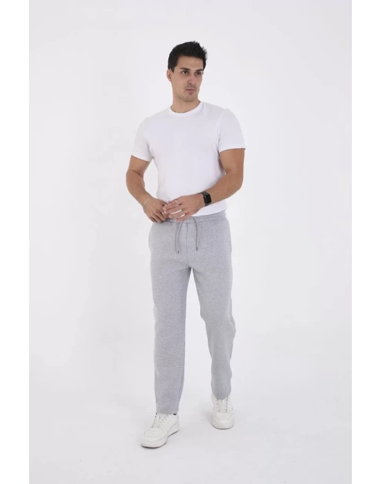 Unisex Üç İplik Basic Eşofman Pantolon - Gri