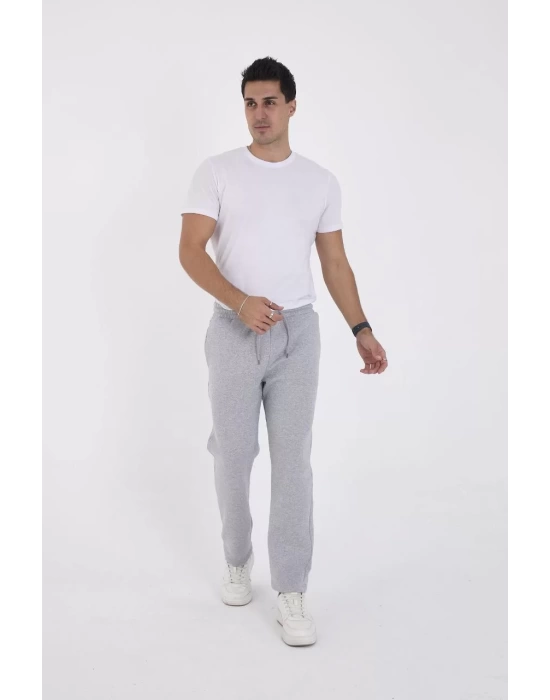 Unisex Üç İplik Basic Eşofman Pantolon - Gri