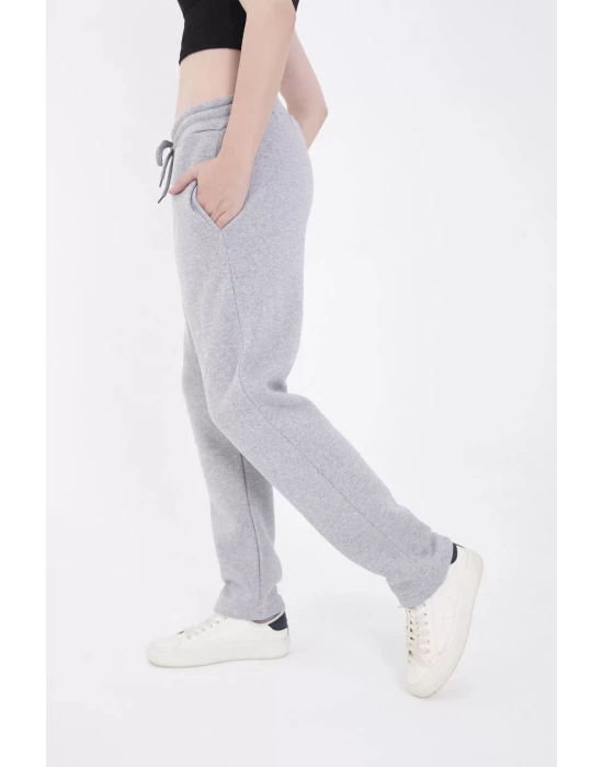 Unisex Üç İplik Basic Eşofman Pantolon - Gri