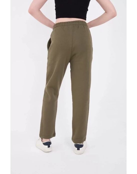 Unisex Üç İplik Basic Eşofman Pantolon - Hakİ