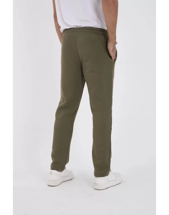 Unisex Üç İplik Basic Eşofman Pantolon - Haki