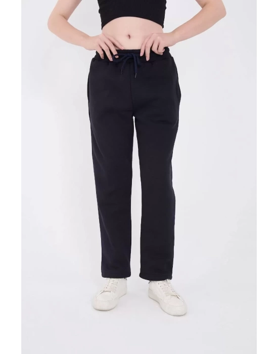 Unisex Üç İplik Basic Eşofman Pantolon - Lacivert