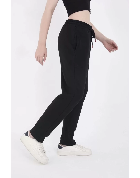 Unisex Üç İplik Basic Eşofman Pantolon - Siyah