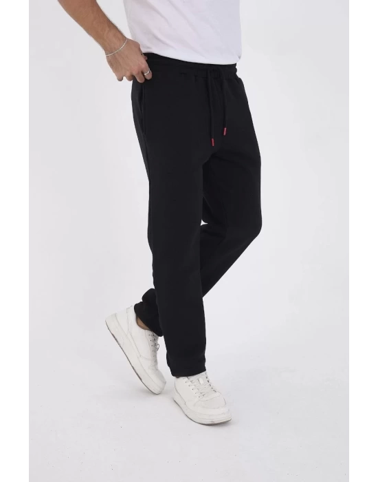 Unisex Üç İplik Basic Eşofman Pantolon - Siyah