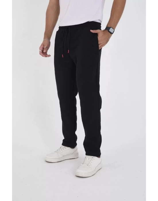 Unisex Üç İplik Basic Eşofman Pantolon - Siyah