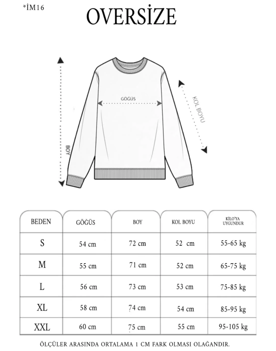 Unisex Üç İplik Parçalı Yakalı SweatShirt - Siyah