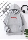 Çocuk Unisex Kapüşonlu Babygirl Baskılı Sweatshirt - Gri