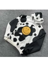 Erkek Smiley Face Kapüşonlu Sweatshirt - Siyah