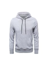 Erkek Uzun Kol Kapşonlu Basic Sweatshirt hoodie - Gri