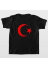 Unisex Çocuk Baskılı T-Shirt - Siyah