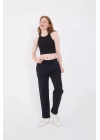 Unisex Üç İplik Basic Eşofman Pantolon - Lacivert