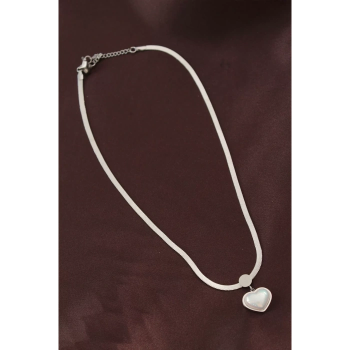 316L Çelik İtalyan Zincir Kalp Kolye