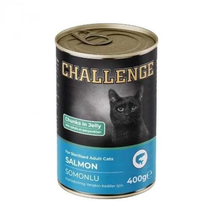 Challenge Somonlu Kısırlaştırılmış Konserve Kedi Maması 400 Gr