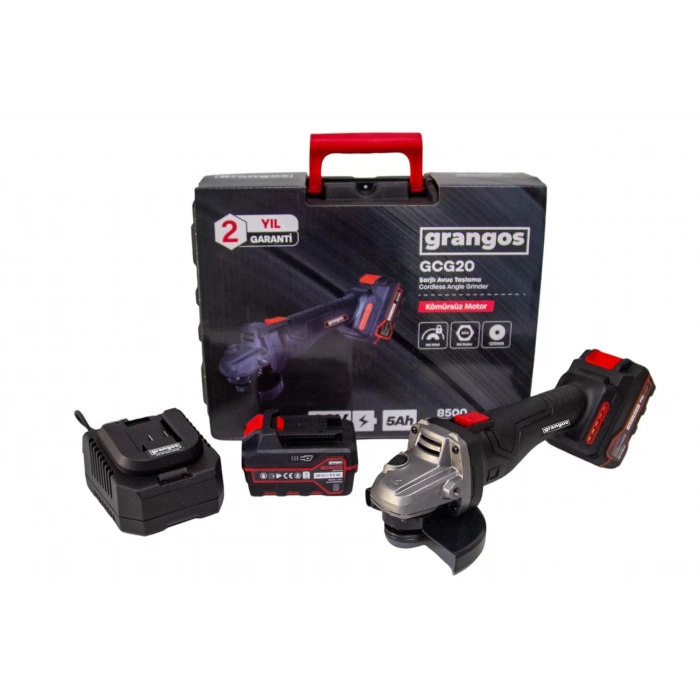 Grangos GCG20-F2 20V 5 Ah Çift Akülü Avuç Taşlama