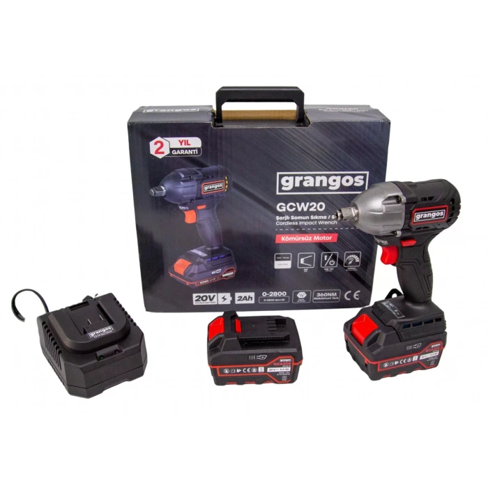 Grangos GCW20-F2 20V 5 Ah Çift Akülü Somun Sıkma