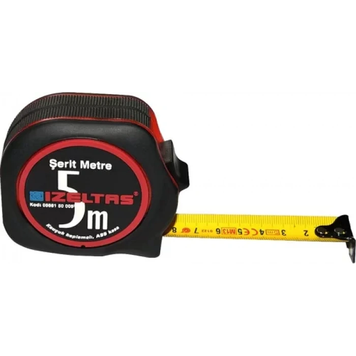 İzeltaş 0588150005 5mt Plastik Stoplu Şerit Metre