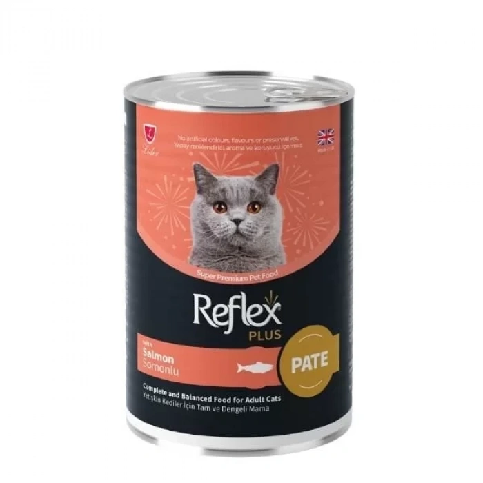 Reflex Plus Pate İçinde Somonlu Yetişkin Konserve Kedi Maması 395 Gr