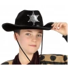 Çocuk Kovboy Şapkası Sheriff Şapkası Siyah Renk