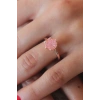 Pembe Lotus Çiçek Figür Gold Renk Kadın Yüzük