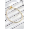 Pirinç Charm Topcuk Model Gold Renk Kadın Bileklik