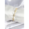 Pirinç Gold Renk Halley Yıldız Model Kadın Bileklik