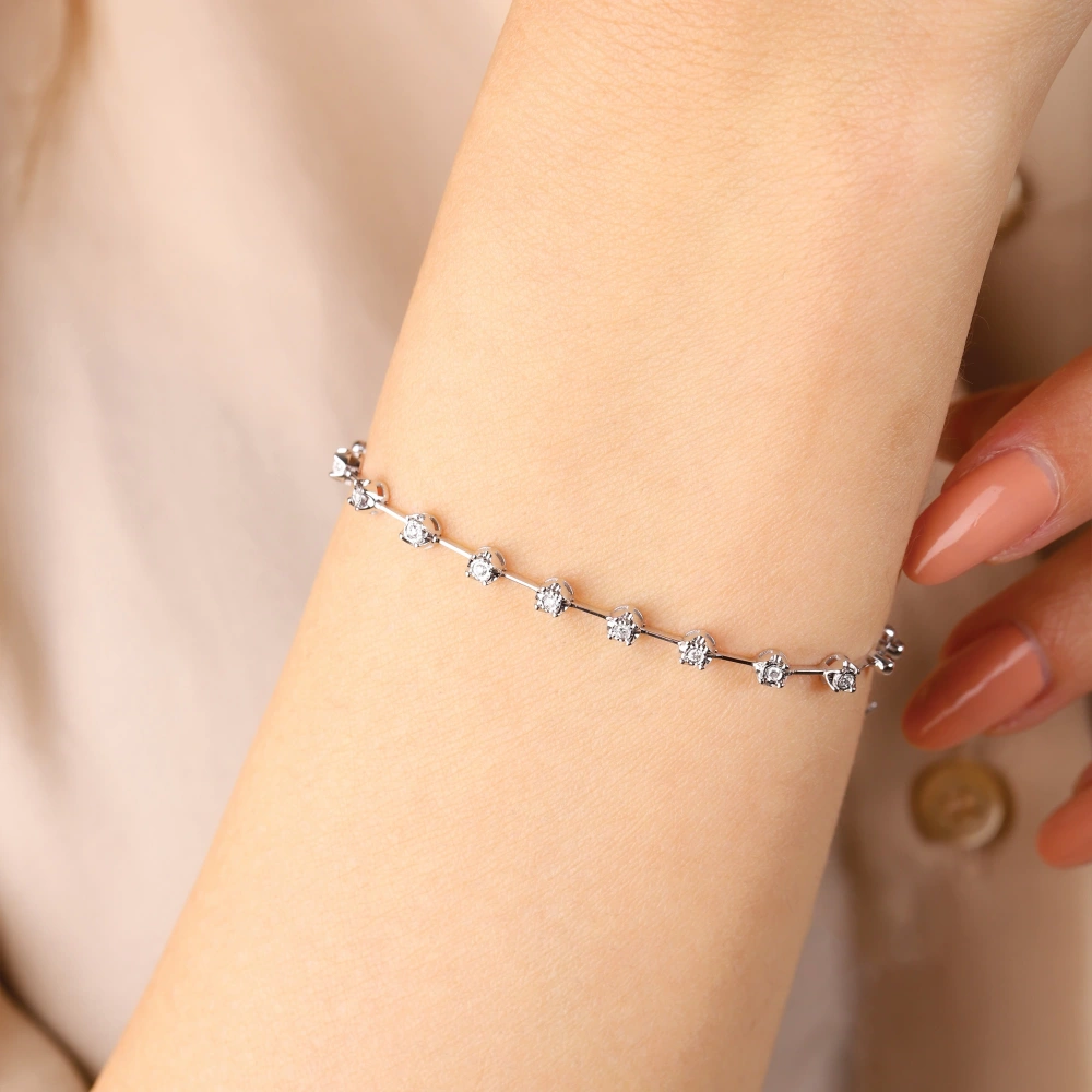 0.10 CT Tasarım Pırlanta Bileklik