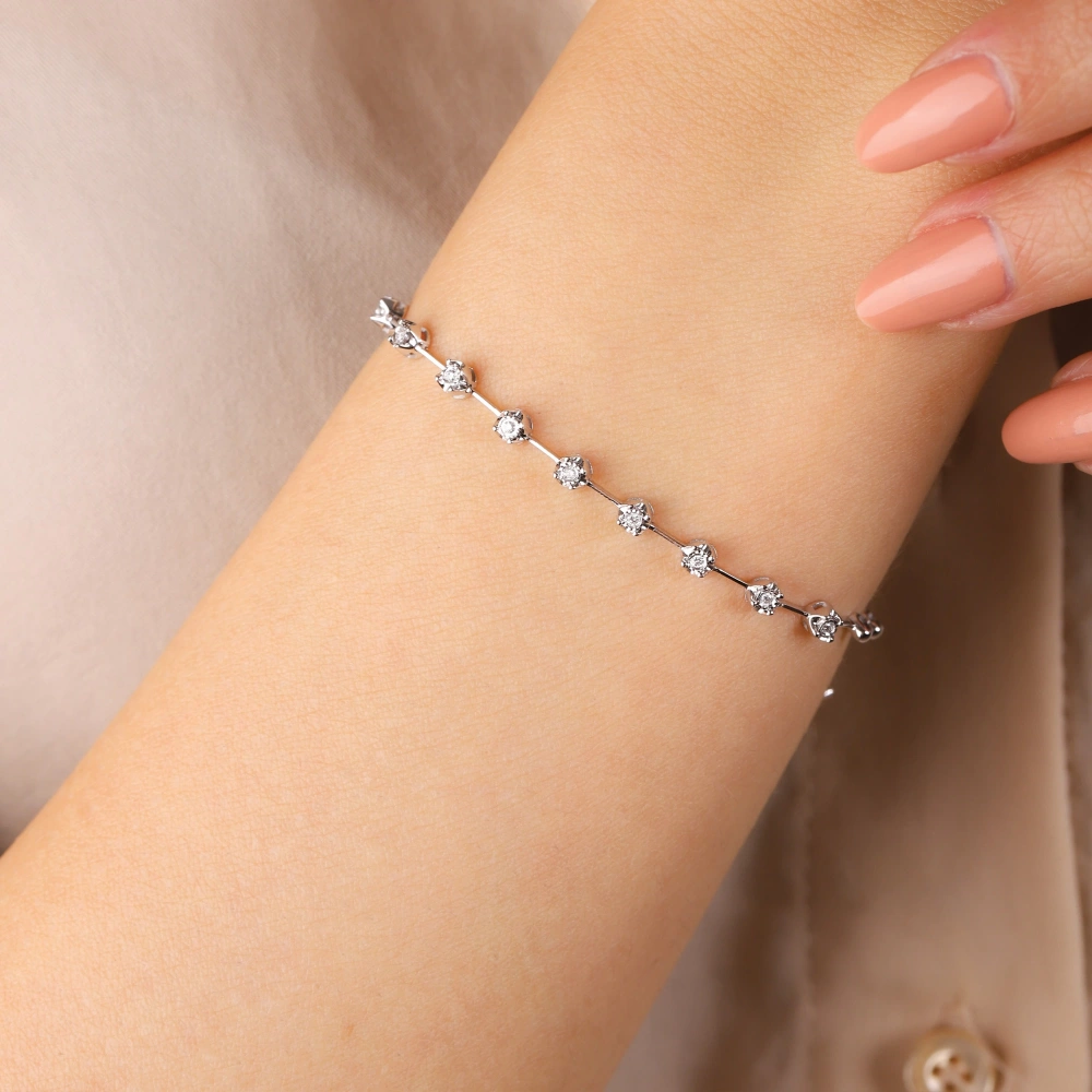 0.10 CT Tasarım Pırlanta Bileklik
