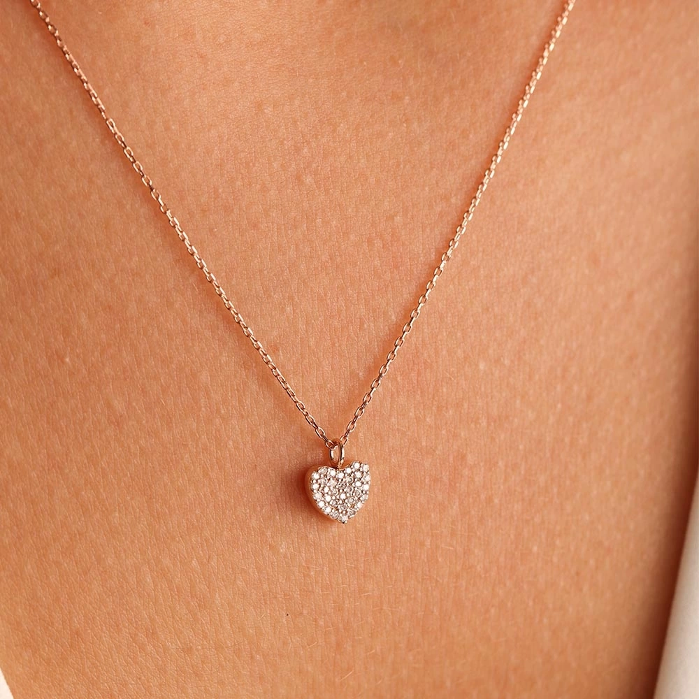 0.15 CT Kalp Coronet Pırlanta Kolye
