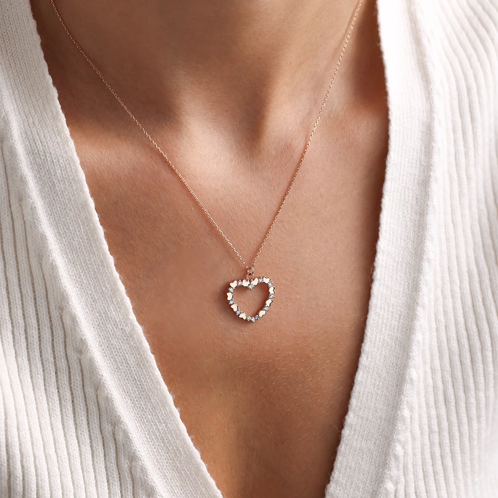 0.20 Ct Kalp Pırlanta Kolye
