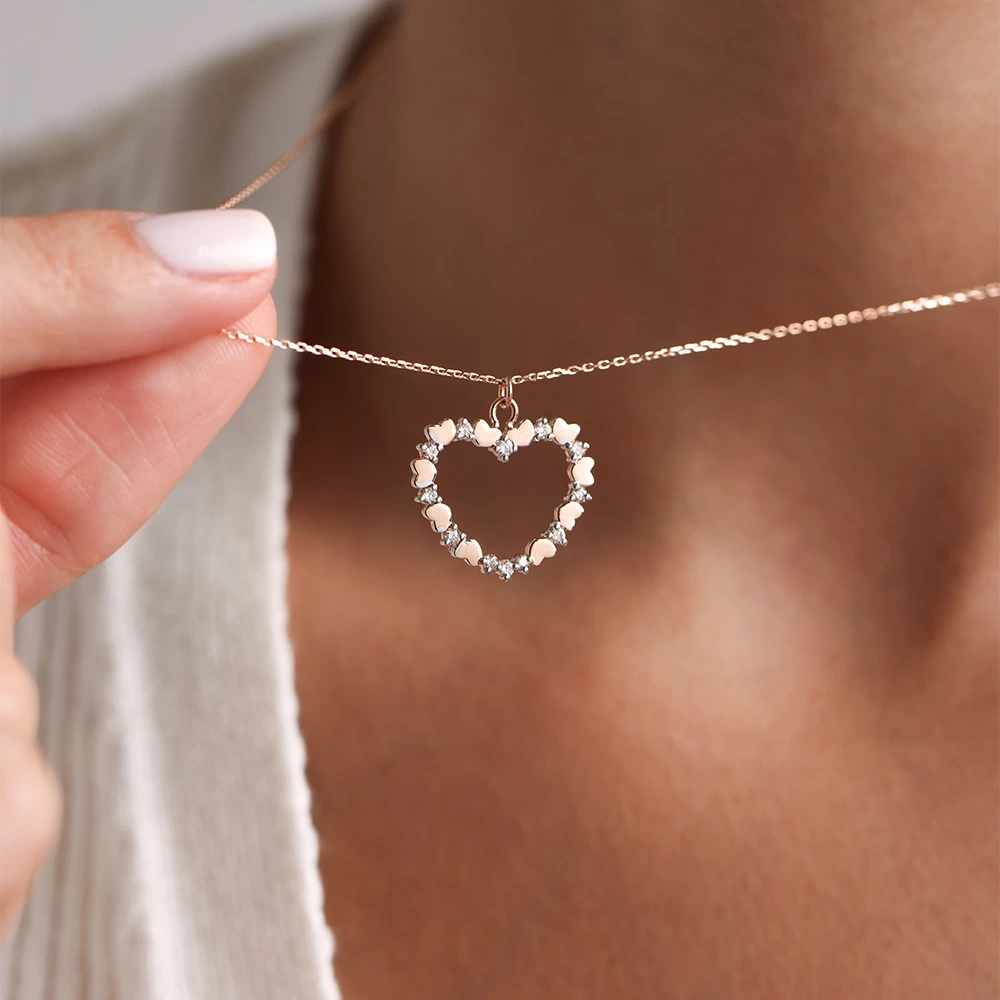 0.20 Ct Kalp Pırlanta Kolye