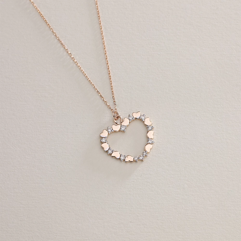 0.20 Ct Kalp Pırlanta Kolye