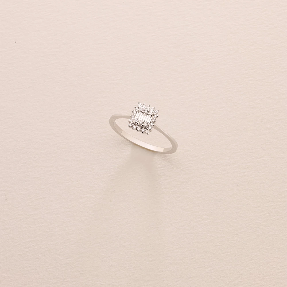 0.20 CT Pırlanta Baget Yüzük