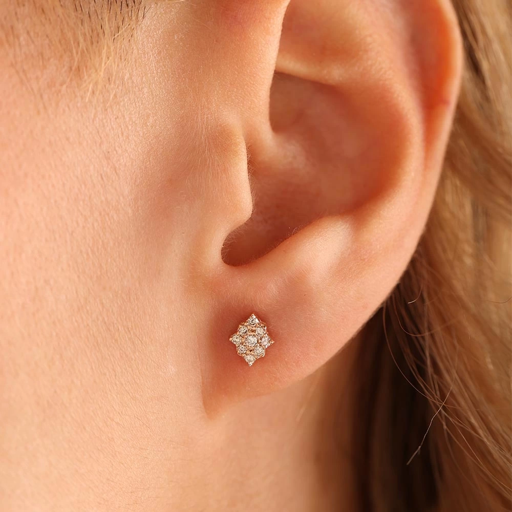 0.20 CT Pırlanta Küpe