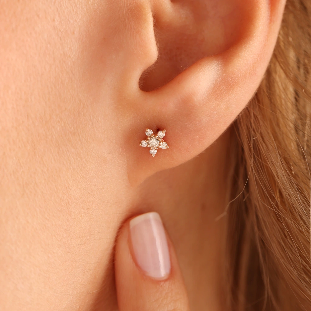 0.24 CT Pırlanta Küpe