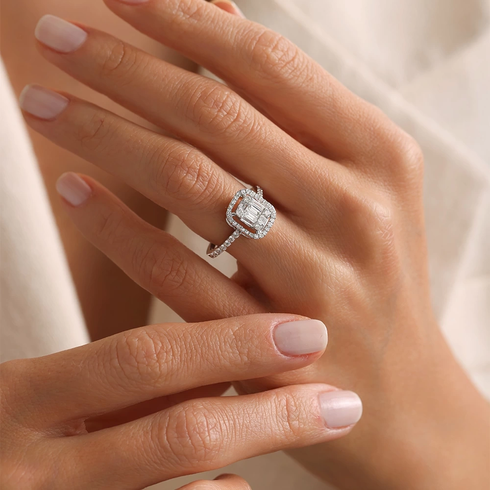 0.75 CT Pırlanta Baget Yüzük