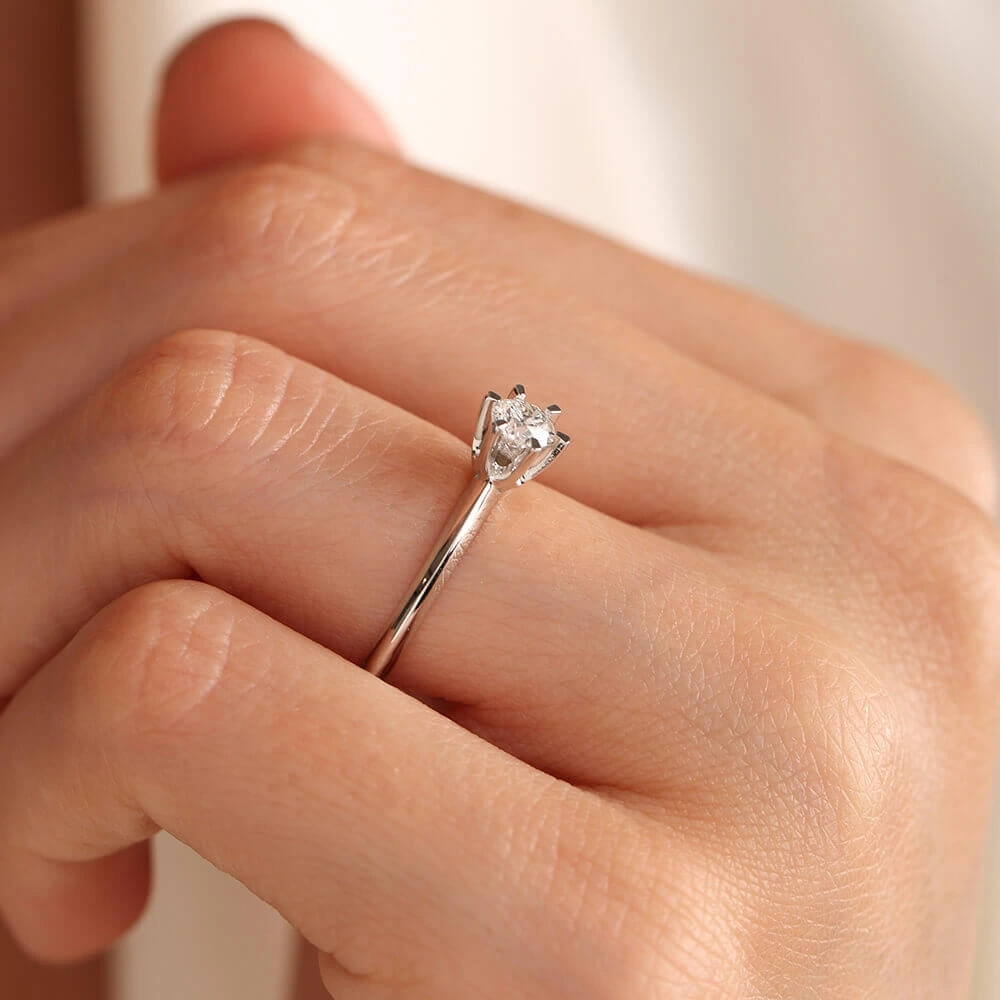 0.40 CT F / SI2  Tektaş Yüzük