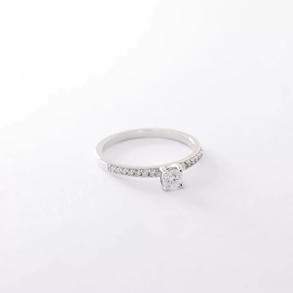 0.33 CT Kolu Taşlı Özel Tektaş Pırlanta Yüzük