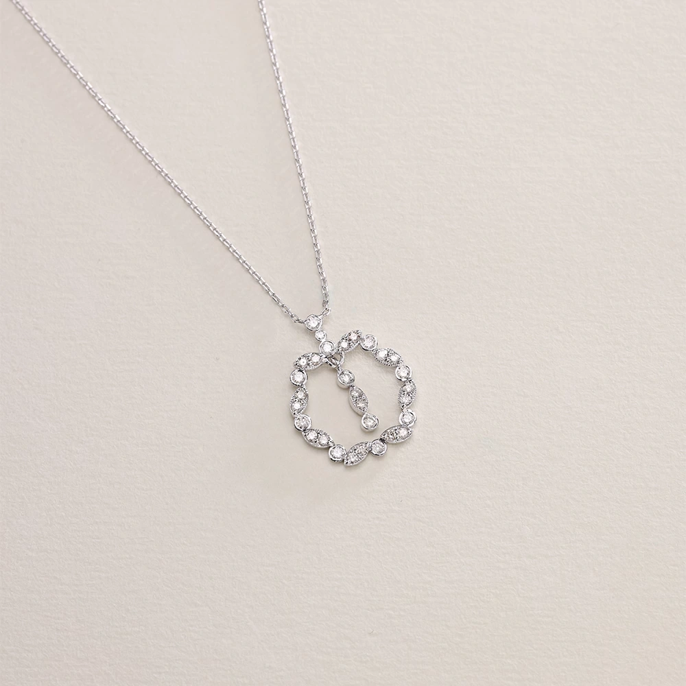 0.35 Ct Vıntage Pırlanta Kolye