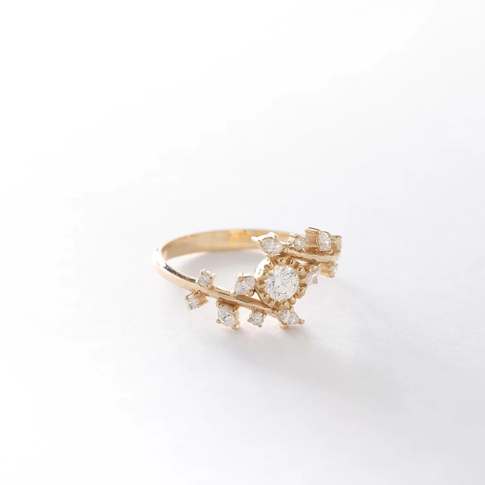 0.36 CT Leafy Pırlanta Yüzük