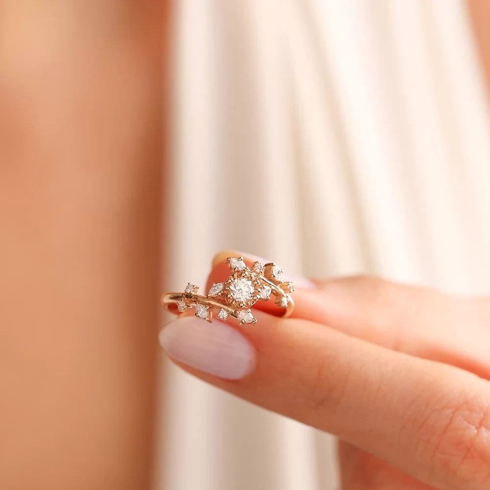 0.36 CT Leafy Pırlanta Yüzük