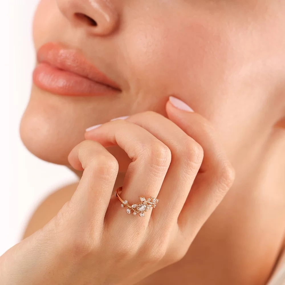 0.36 CT Leafy Pırlanta Yüzük