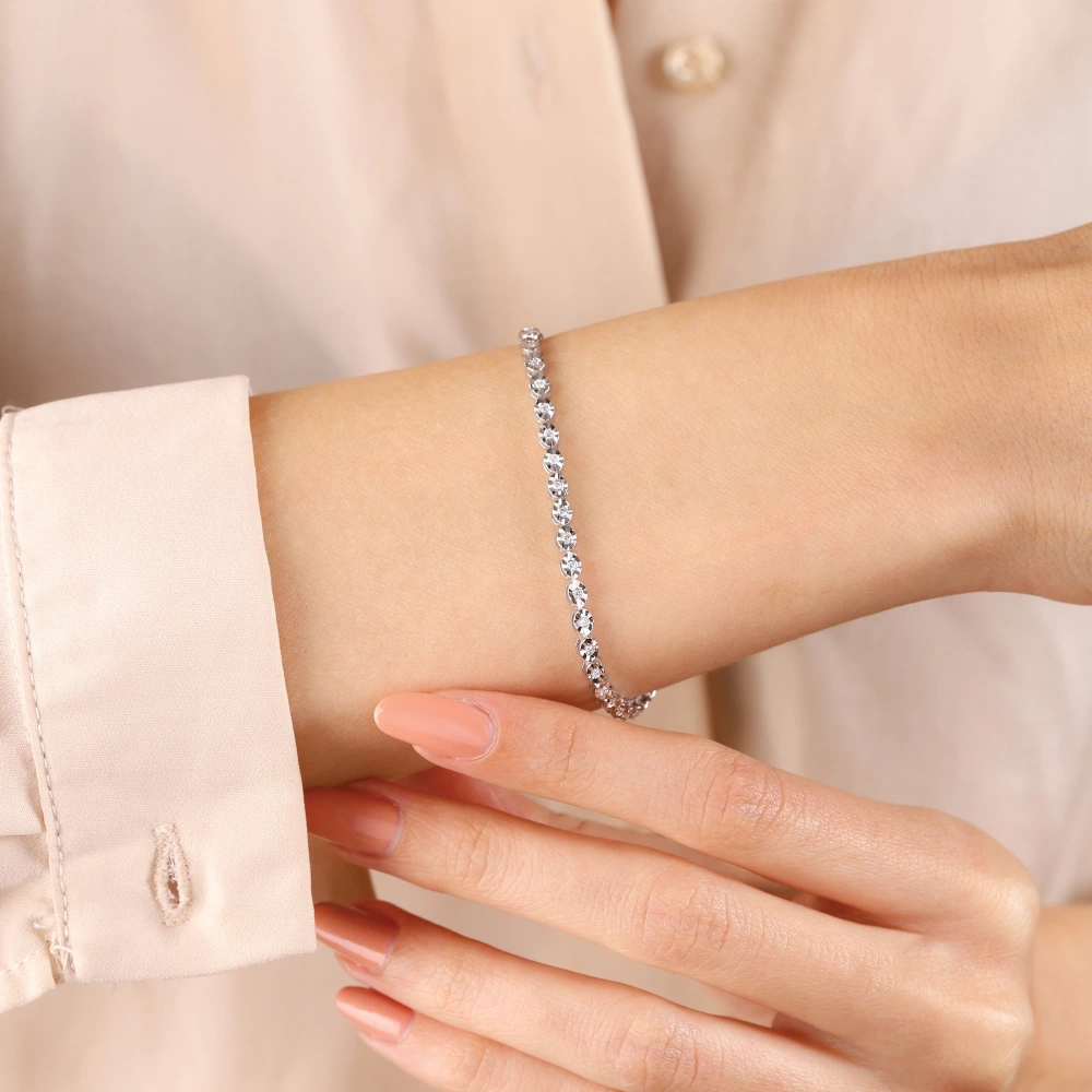 0.40 CT Damla Efektli Pırlanta Bileklik