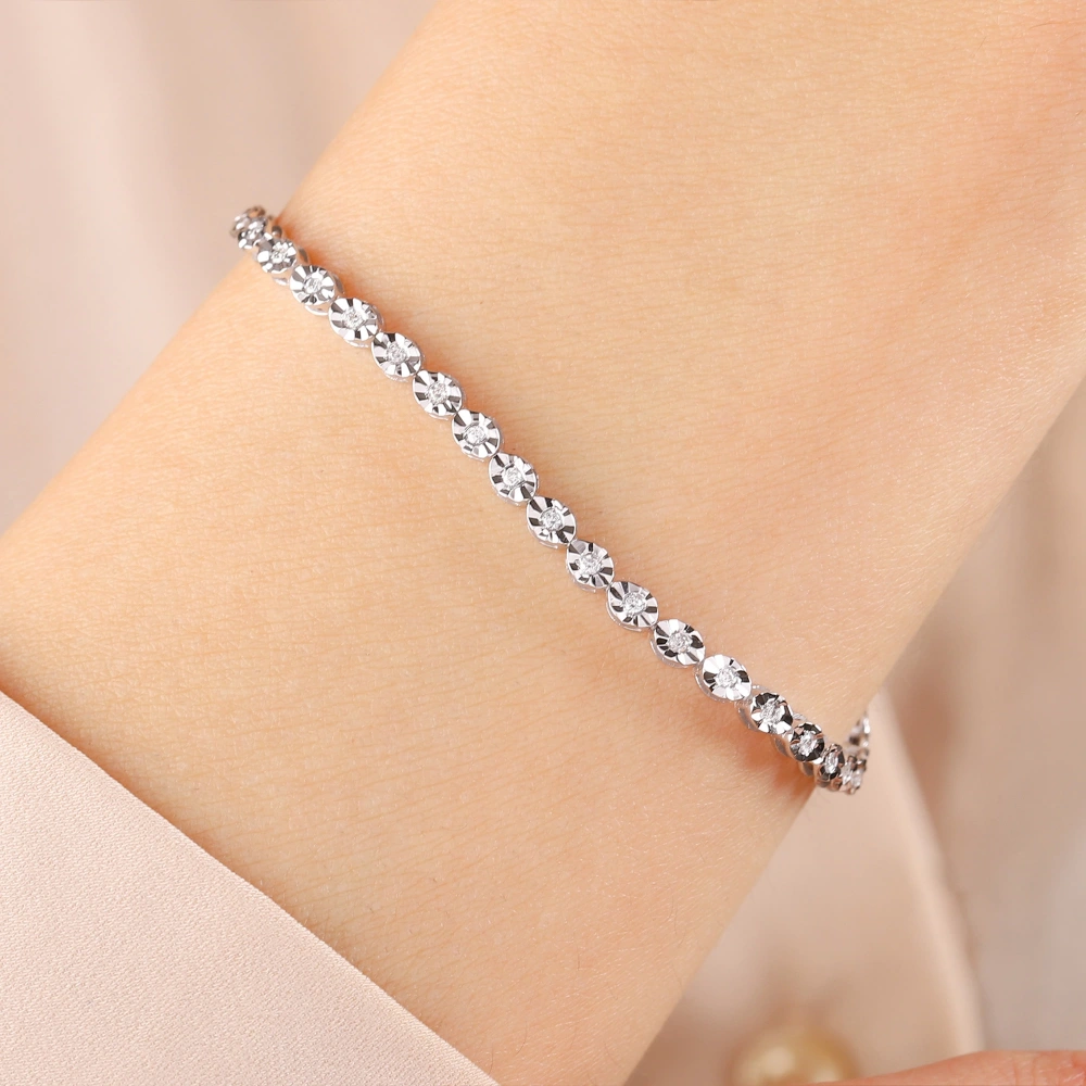 0.40 CT Damla Efektli Pırlanta Bileklik