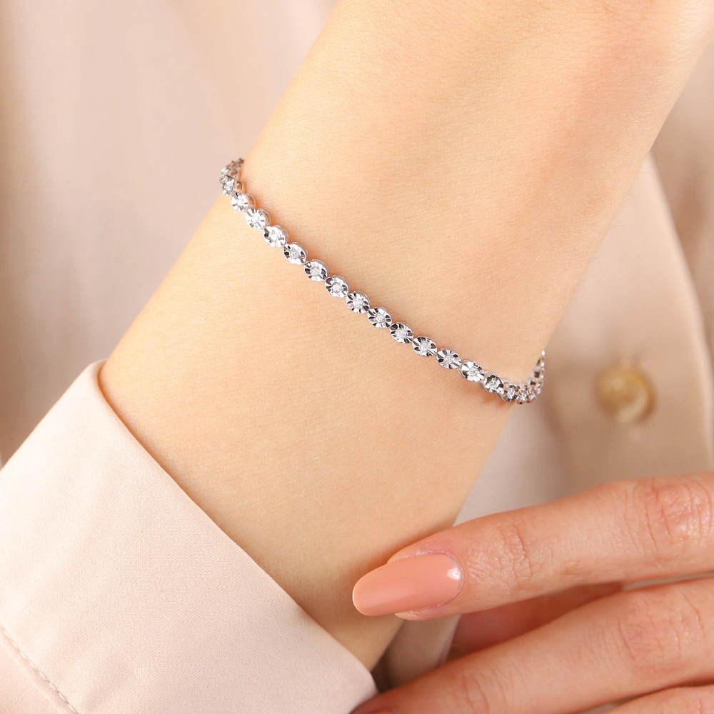 0.40 CT Damla Efektli Pırlanta Bileklik