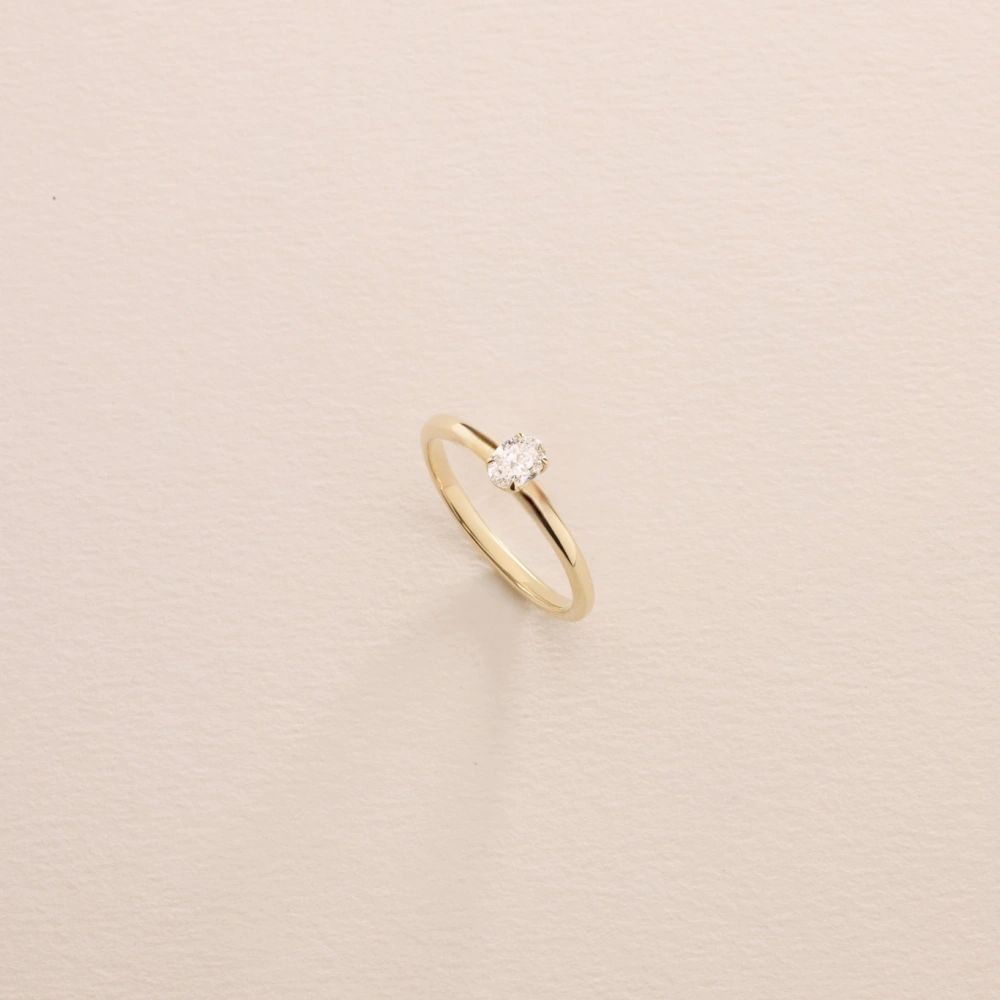 0.40 CT Oval Pırlanta Yüzük