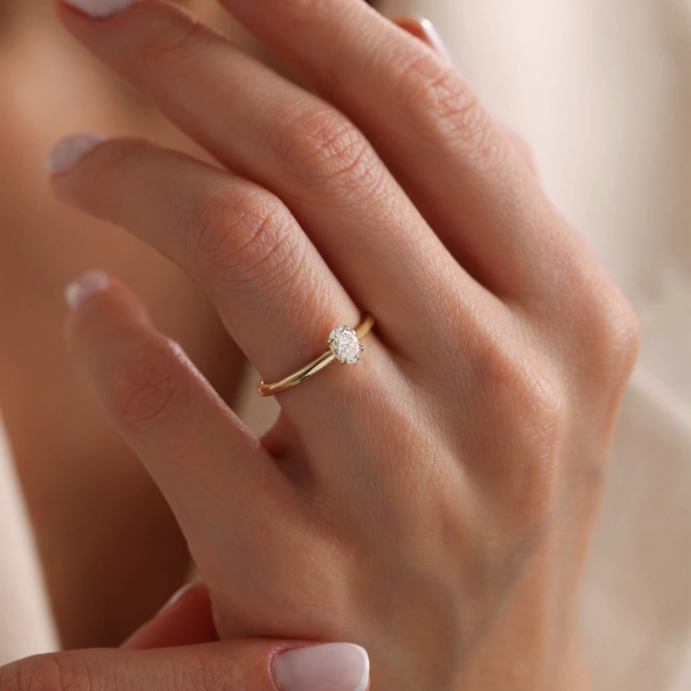 0.40 CT Oval Pırlanta Yüzük