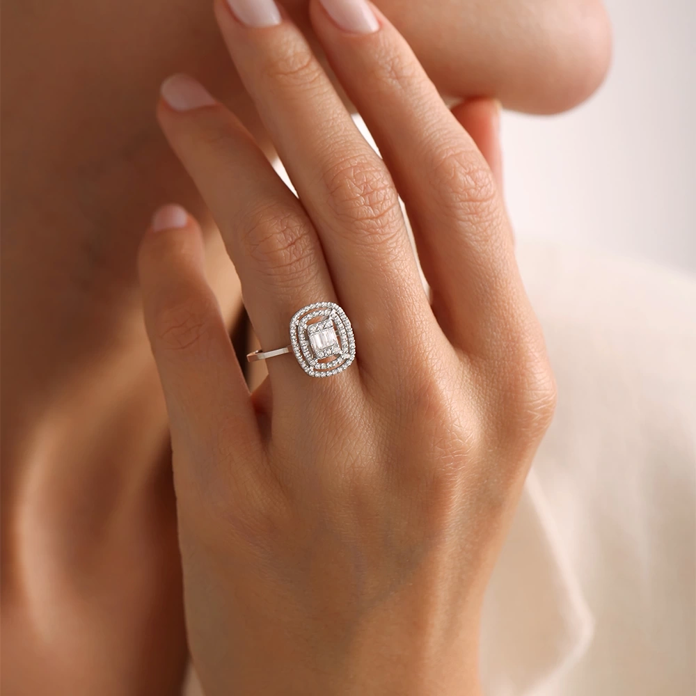 0.40 CT Pırlanta Baget Yüzük