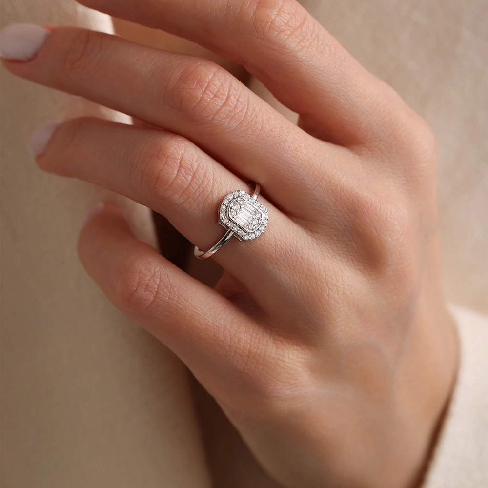 0.40 CT Pırlanta Baget Yüzük