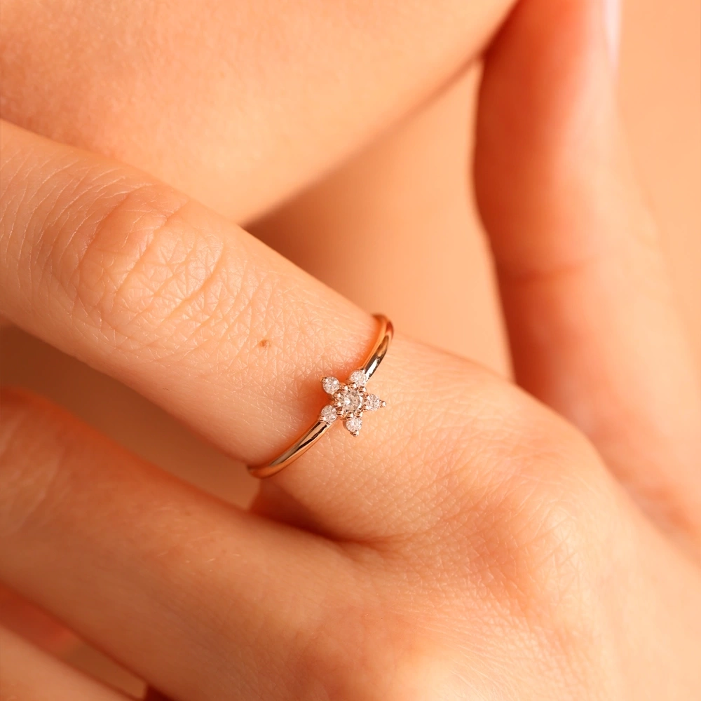 0.48 CT Deniz Yıldızı Pırlanta Set